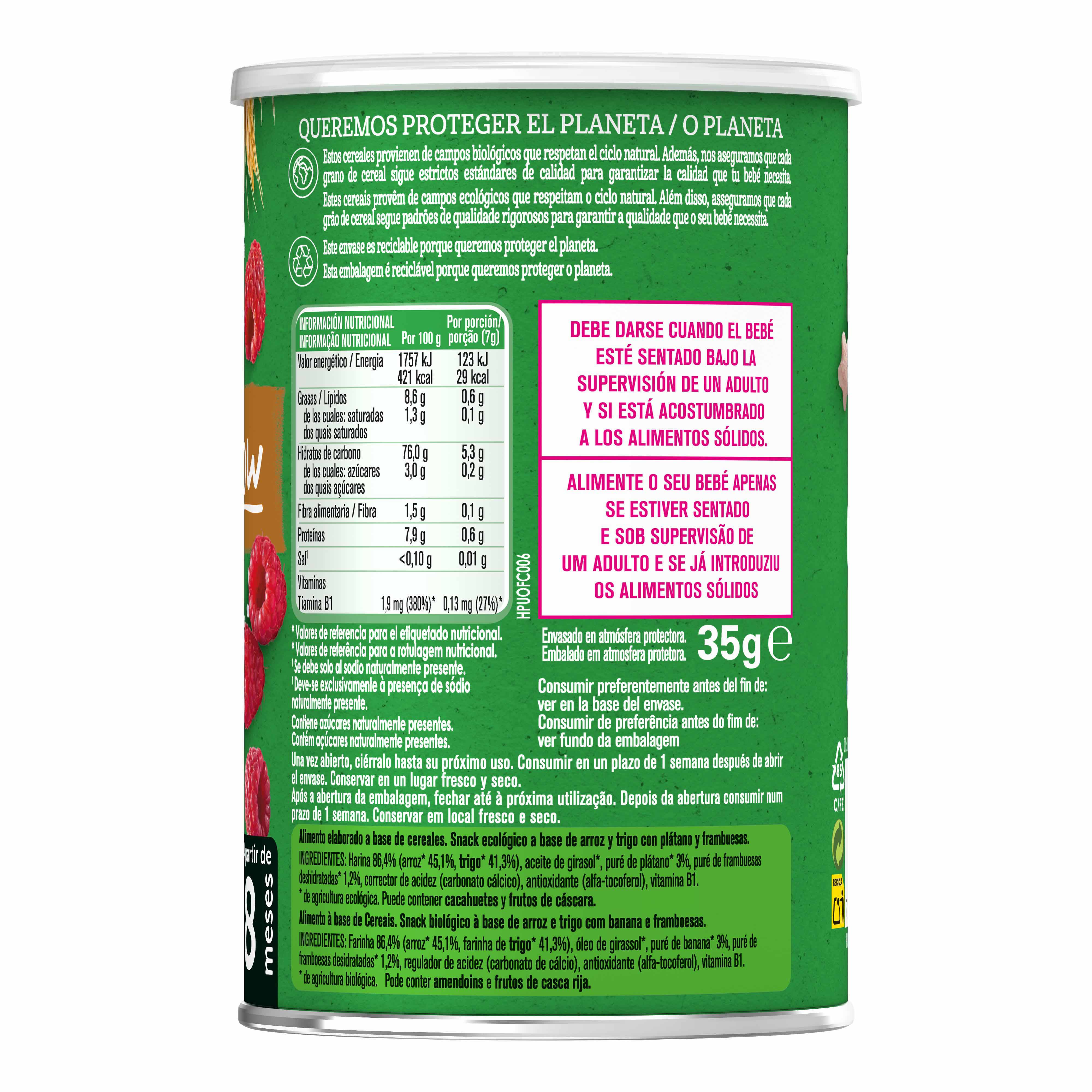 SNACK GERBER BIO FRAMBOESA 35G