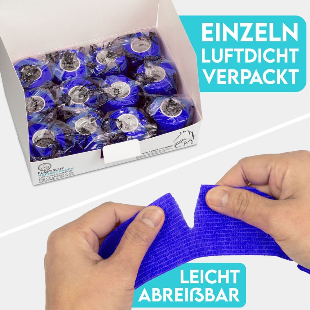 HUND IST KÖNIG® Verband selbstklebend, Fixierbinde 12x4,7m Selbstklebende Bandage für Mensch & Tier