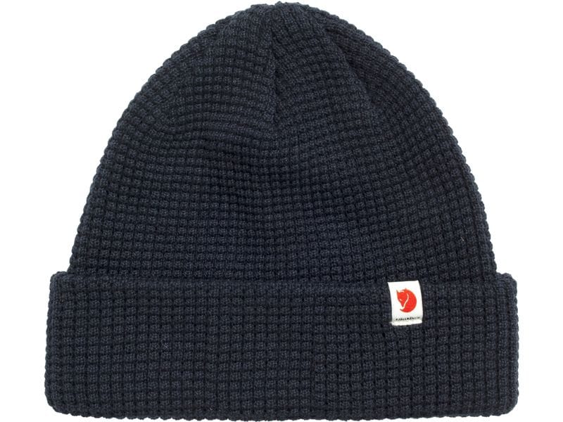Fjällräven Mütze Tab Hat Dark Navy Strickmütze aus Recyclingmaterial
