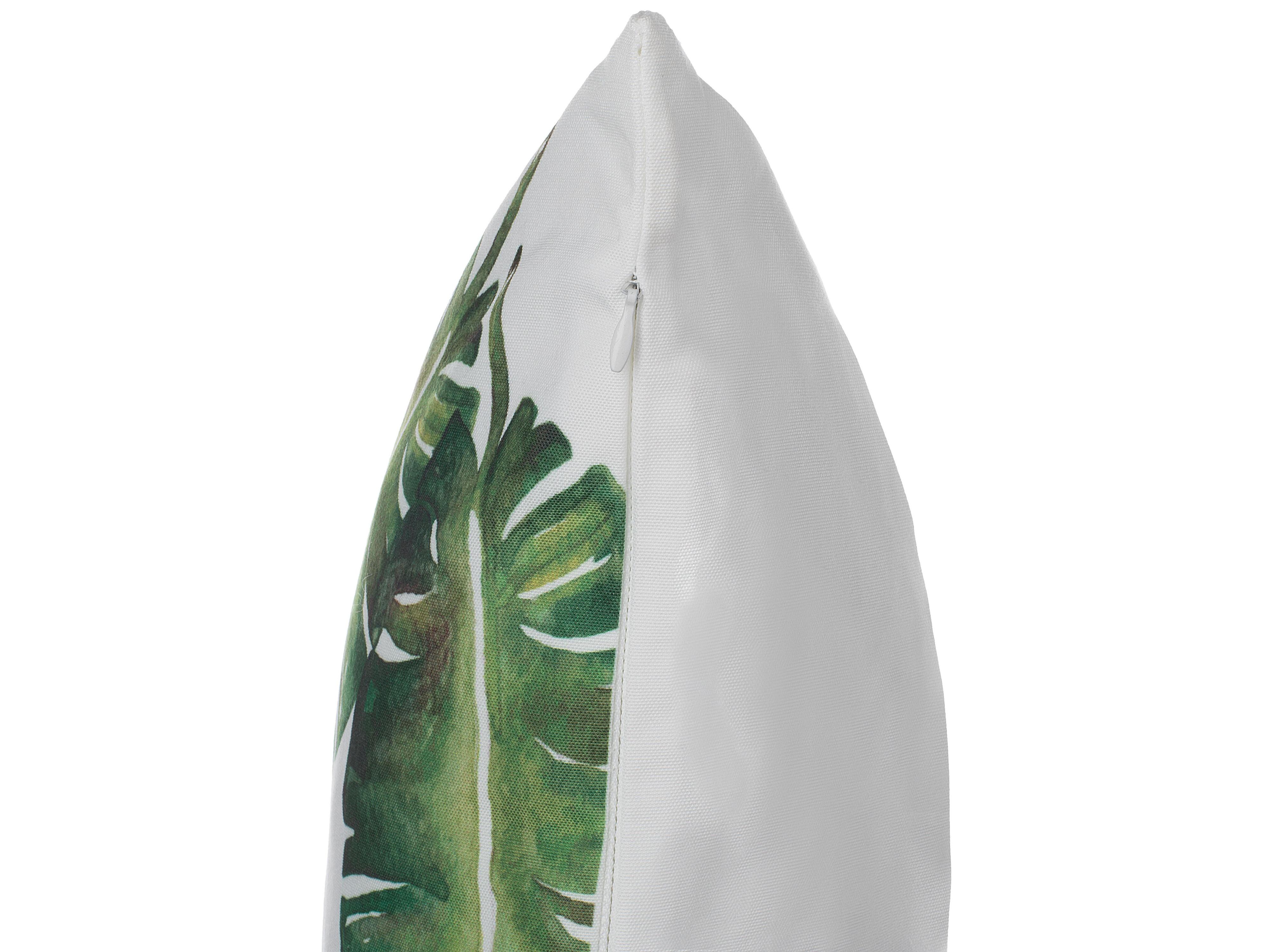 Set van 2 sierkussens DIANELLA 45 x 45 cm Donkergroen bladpatroon