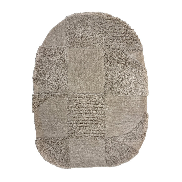Organisch vloerkleed - Odette Shapes Taupe