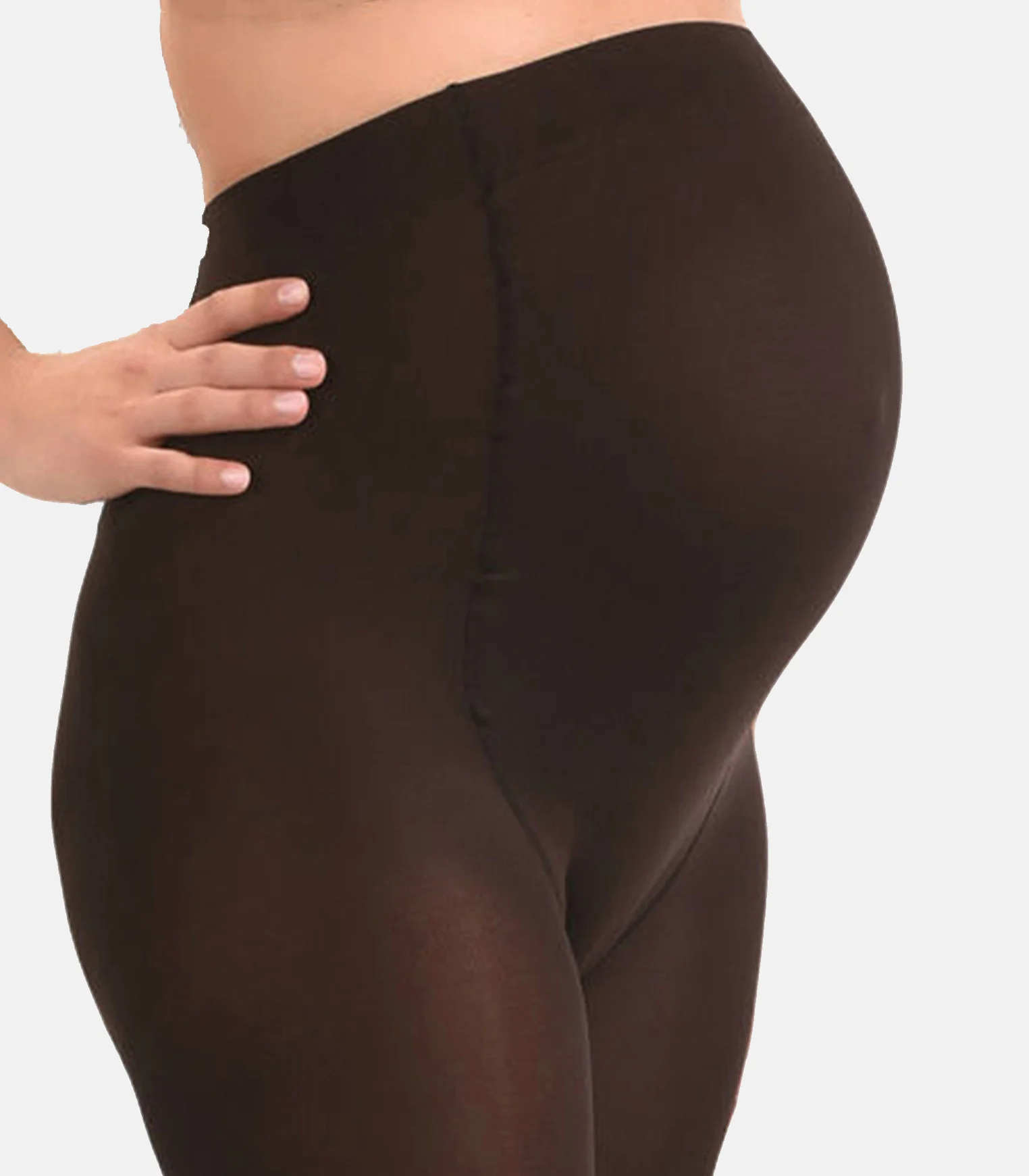Collants de grossesse opaques confortables 60den | Marron