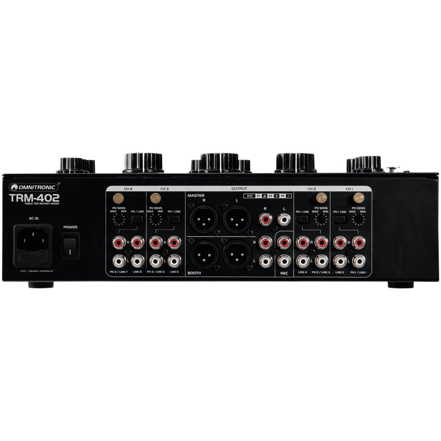 Omnitronic TRM-402 4-kanaals rotary mixer