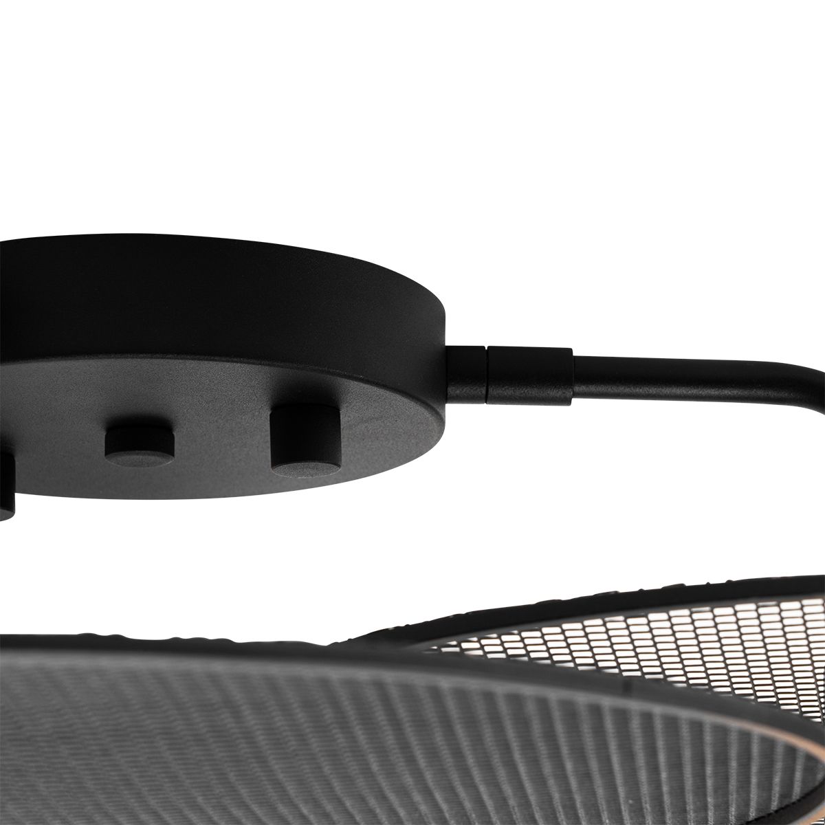 Design plafondlamp zwart met mesh 3-lichts - Jane