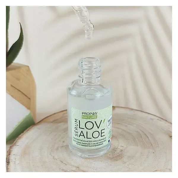 Propos'Nature - Lov'Aloe Sérum Orgânico - 3% Ácido Hialurônico - 99% Natural - 30ml