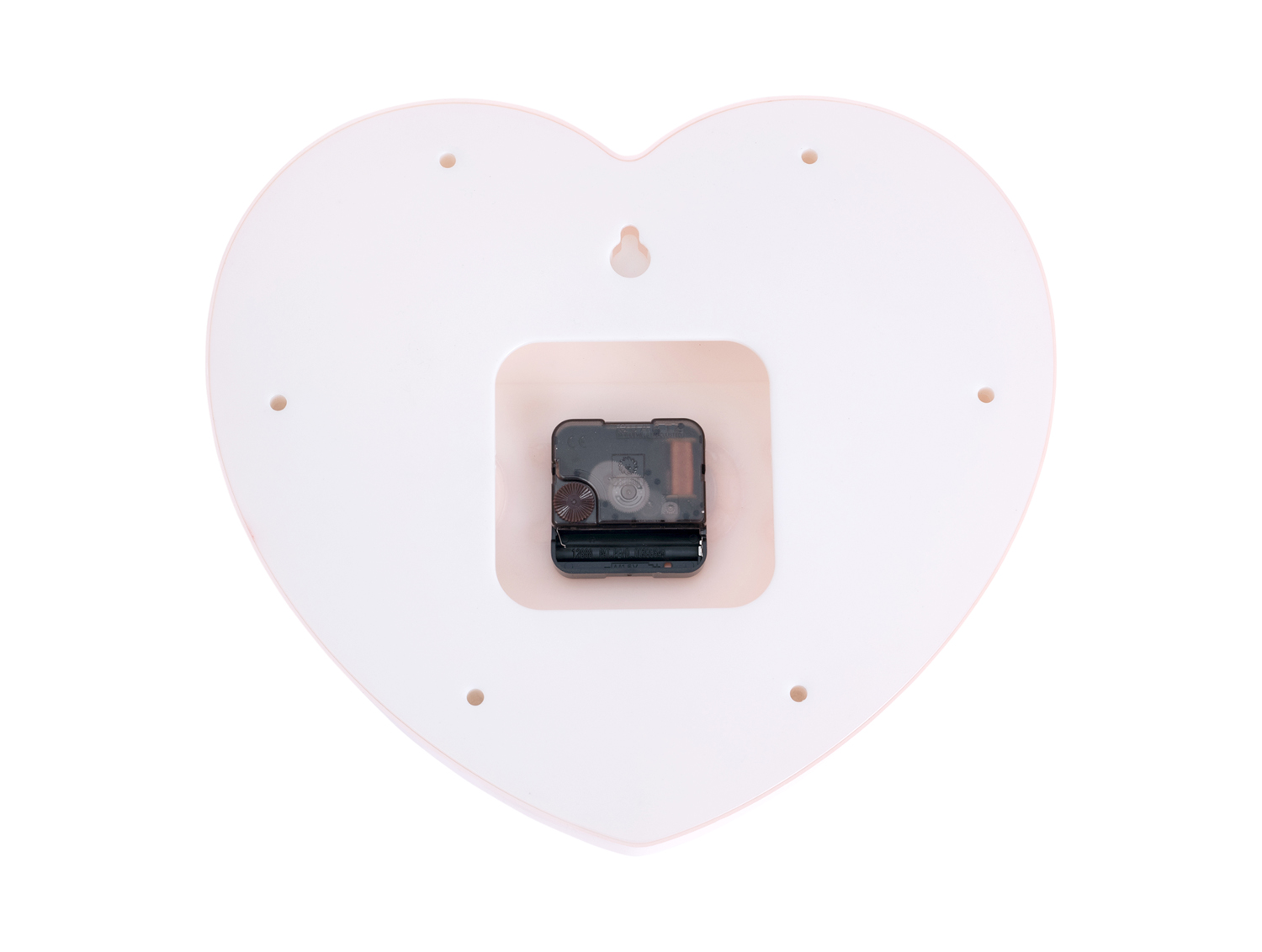 Wall clock Heart Candy soft pink