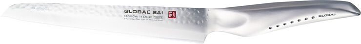 Global SAI-M04 Brødkniv, 17 cm, hamret