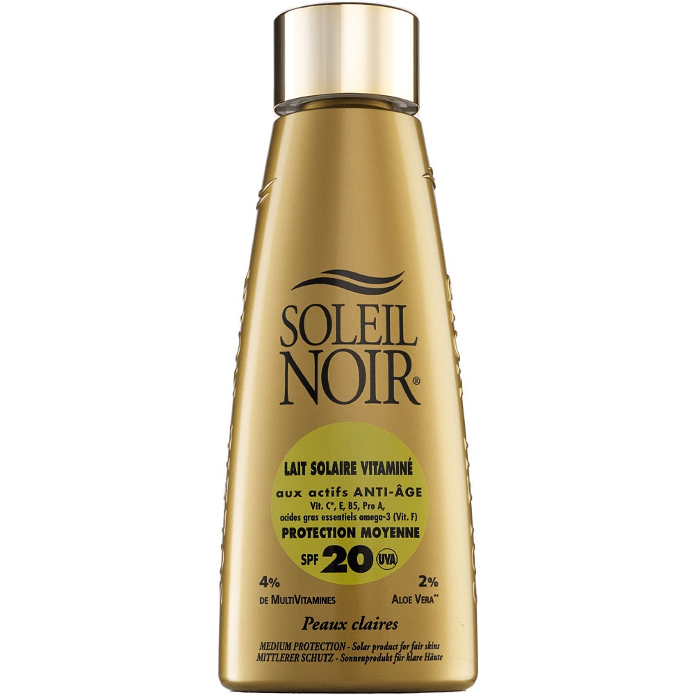 Lait solaire vitaminé SPF20 & spray huile sèche vitaminée - Pailleté or - Corps - 2 x 150 ml