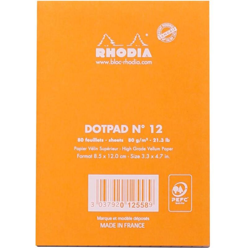Bloc agrafé dotPad N°12 8,5x12 cm 80 feuilles DOT 80 g. - Orange