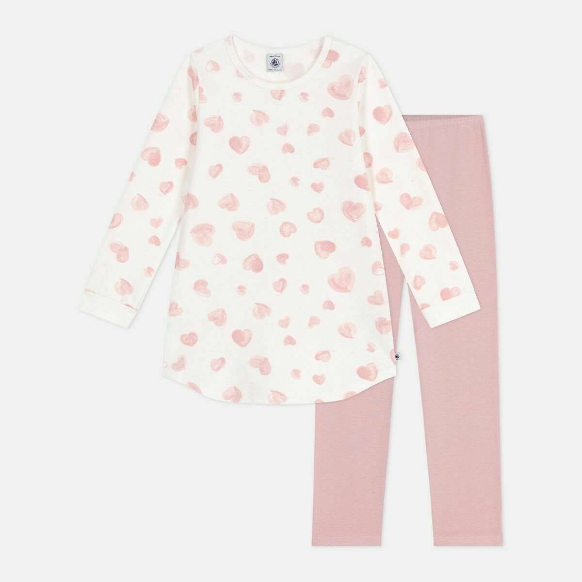 PETIT BATEAU<br>Camisola infantil em fleece estampado e leggings