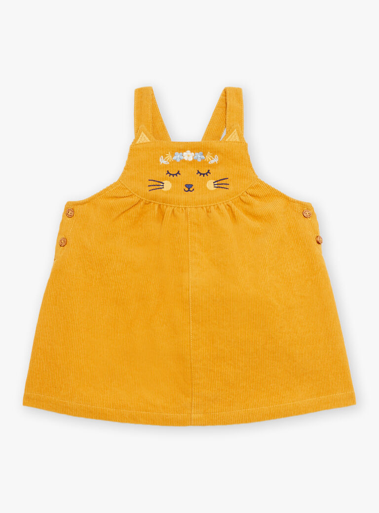 Chasuble jaune en velours côtelé