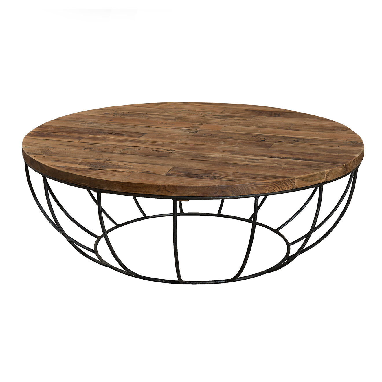 Macabane Table basse Kenzo bois/noir - D.100xH.35 cm