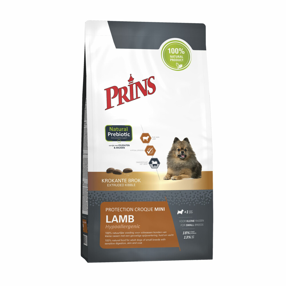 Prins Protection Croque Mini Hypoallergeen Lam Hondenvoer 10 kg