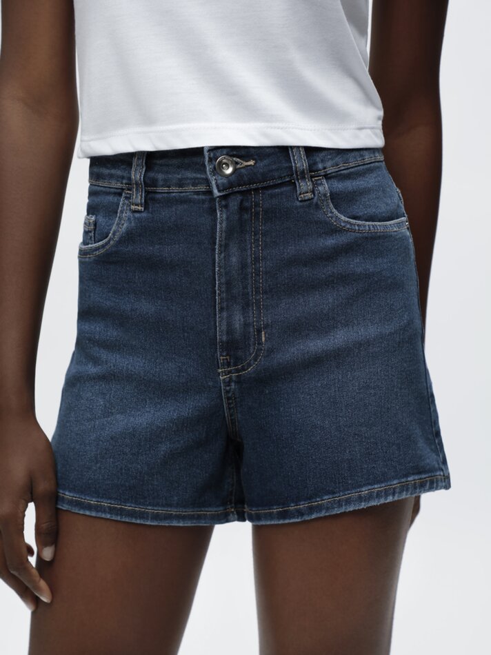 Shorts jeans básicos - Azul