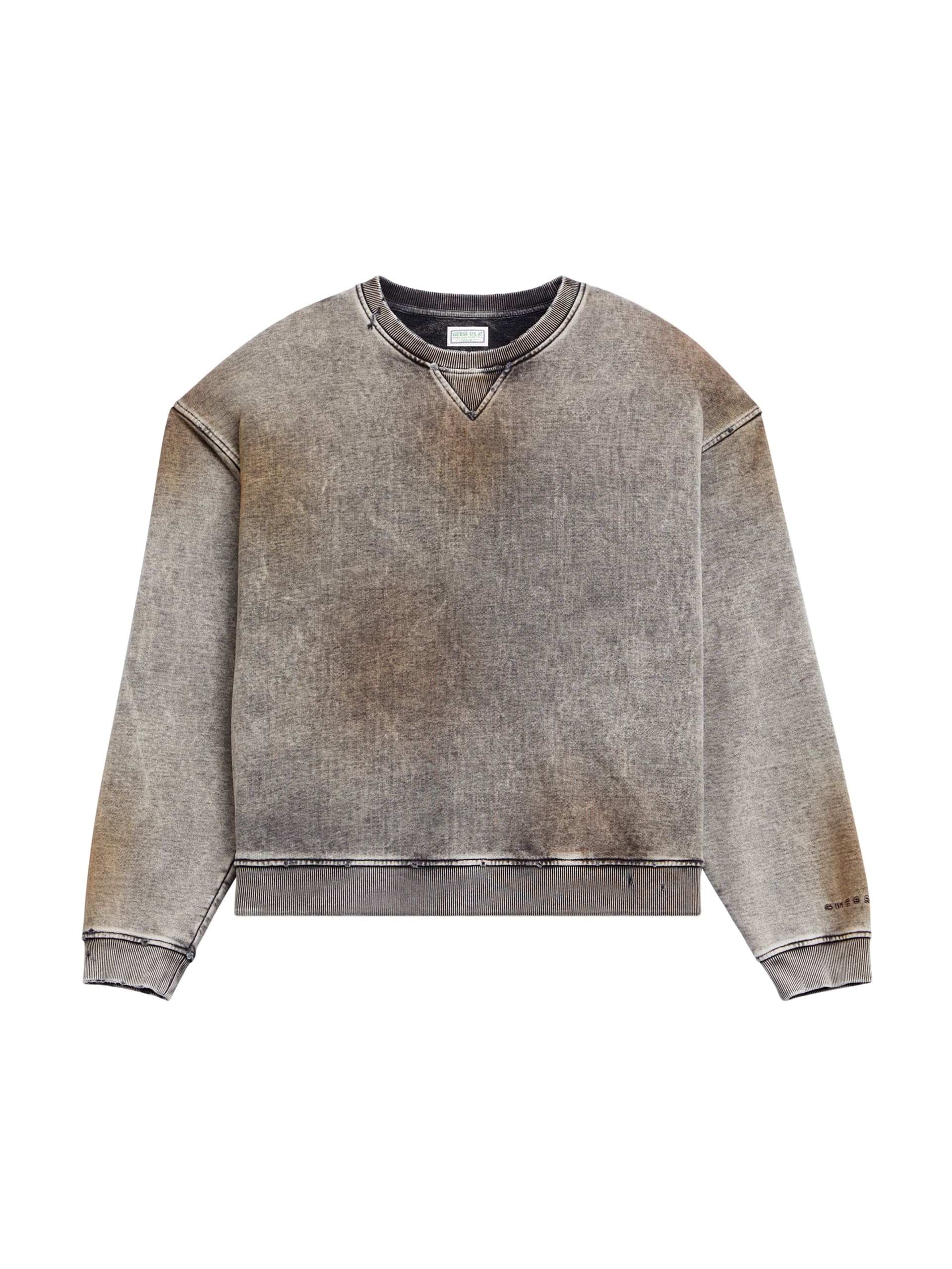 moletom vintage lavado com gola redonda