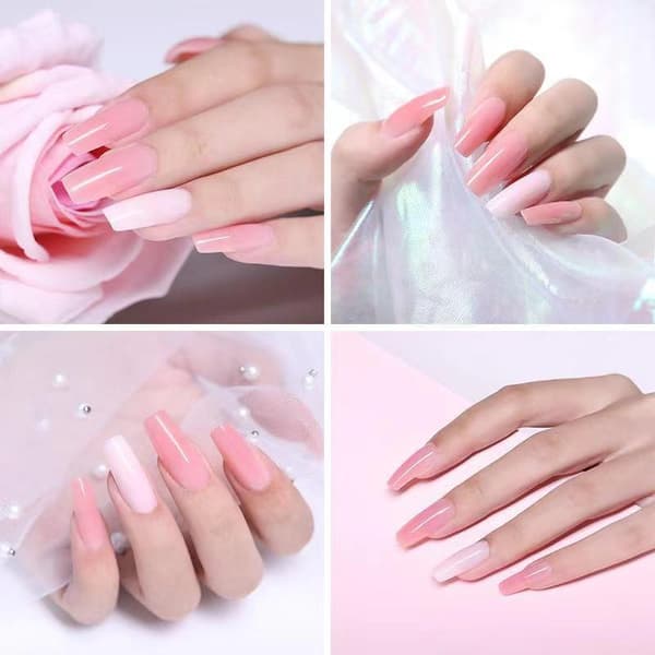 Poly Builder Gel Kit med UV-lampe for Negler / Polygel Nail Art