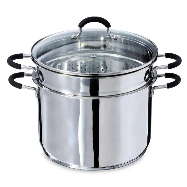 Marmite haute Rapid Cook avec couvercle et élément vapeur 26 cm 8,5 L