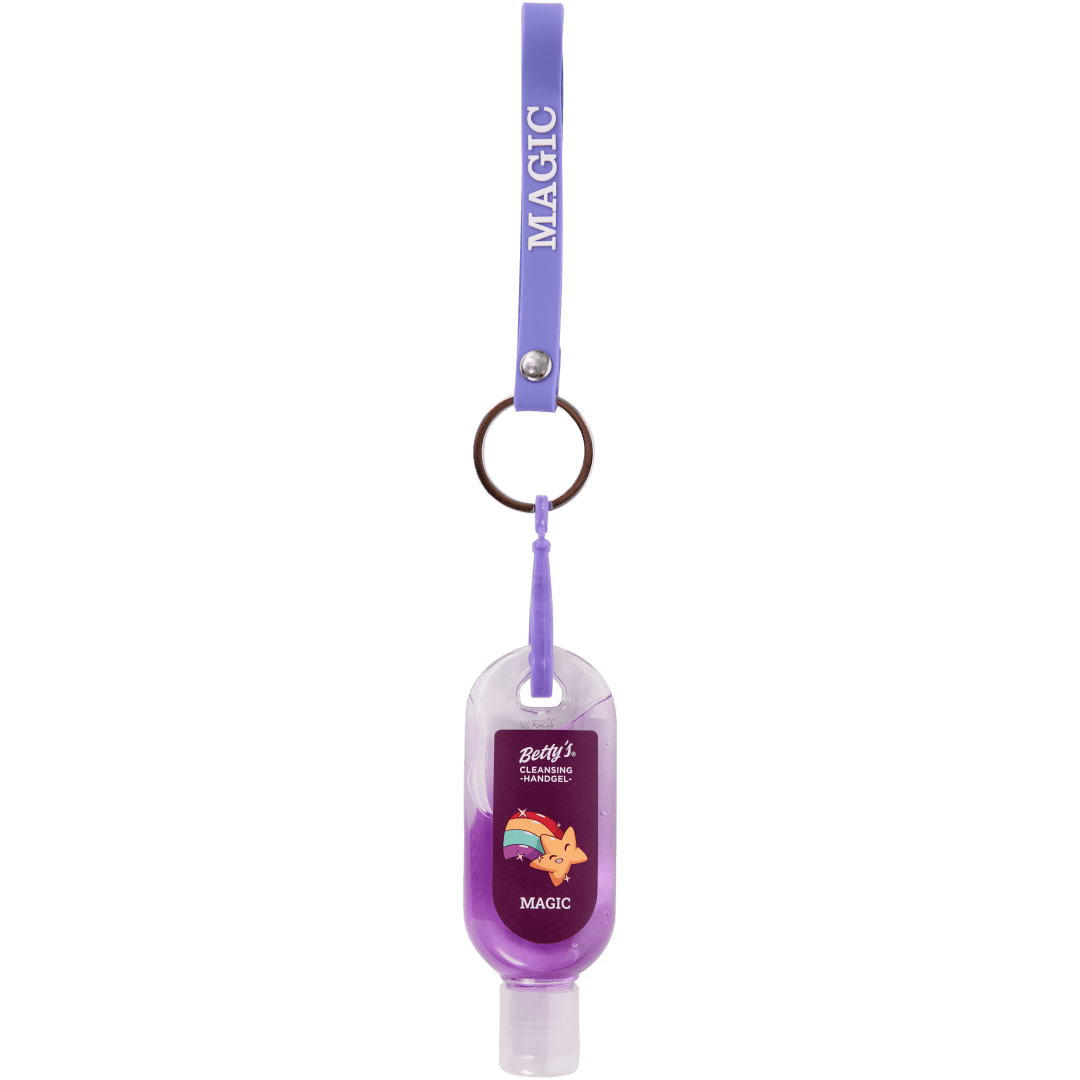 Porte-clés avec gel nettoyant pour les mains Betty's