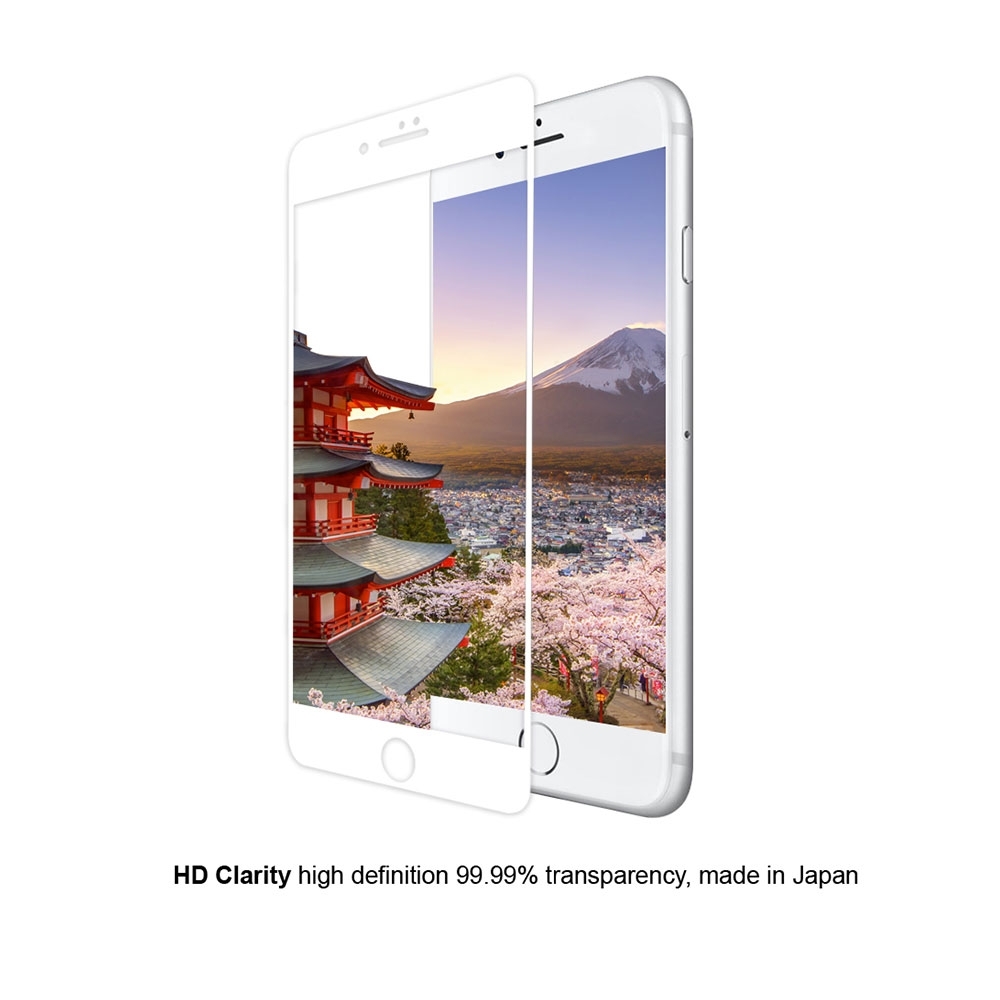 iPhone SE (2022/2020) / 8 / 7 / 6S 3D Vollbild Panzer Glas Display mit Rahmen (EGSP00145) - Weiss