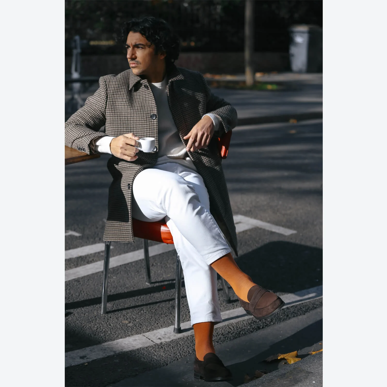 Maker-Mocassin en cuir velours marron