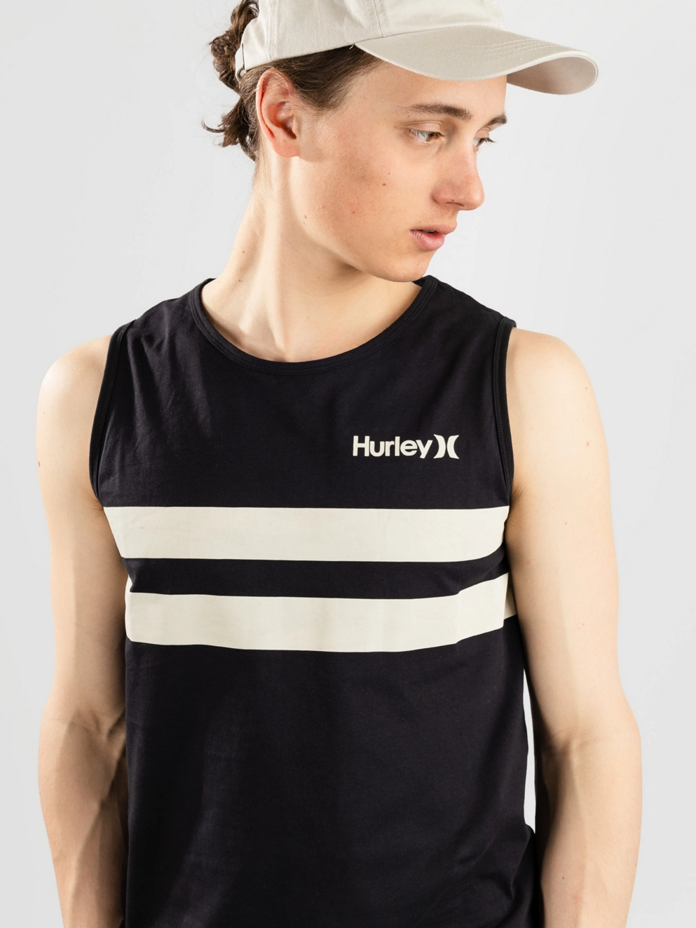 Hurley Oceancare Stripes Tank Top black