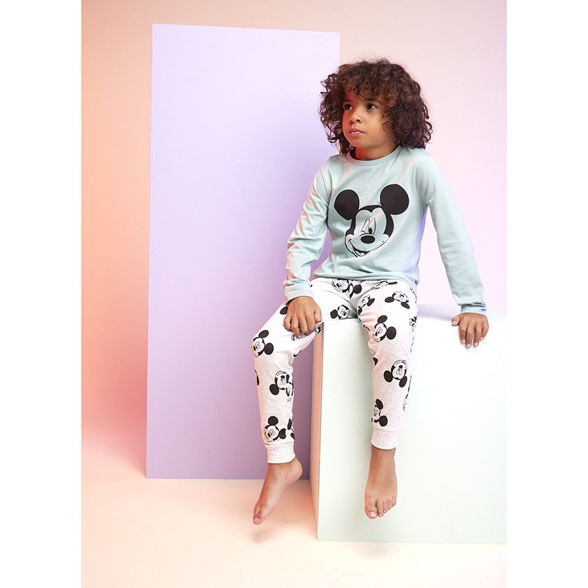 Pyjama 2 pièces en jersey Mickey Disney pour garçon - Vert