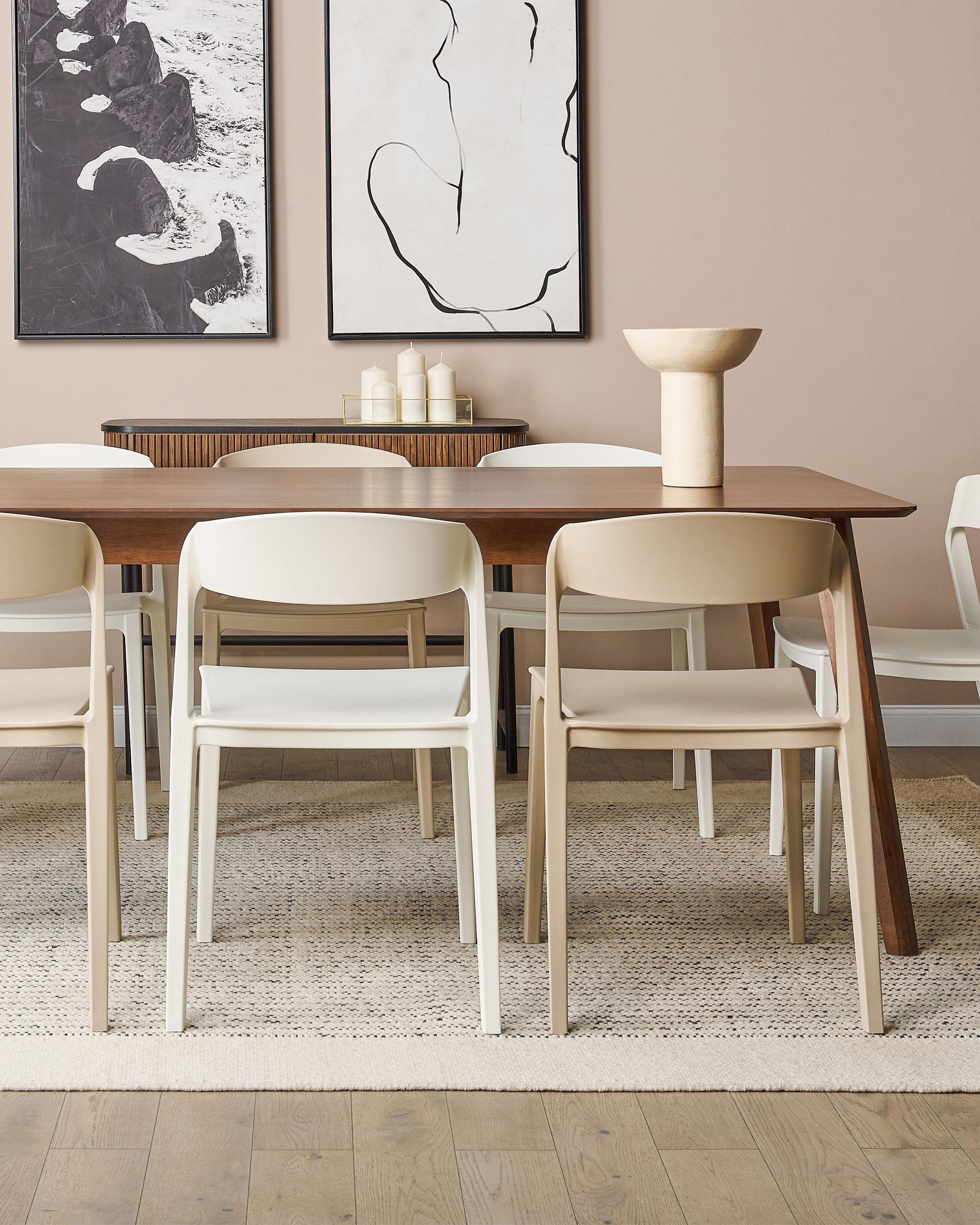 Set van 2 eetkamerstoelen SOMERS Wit