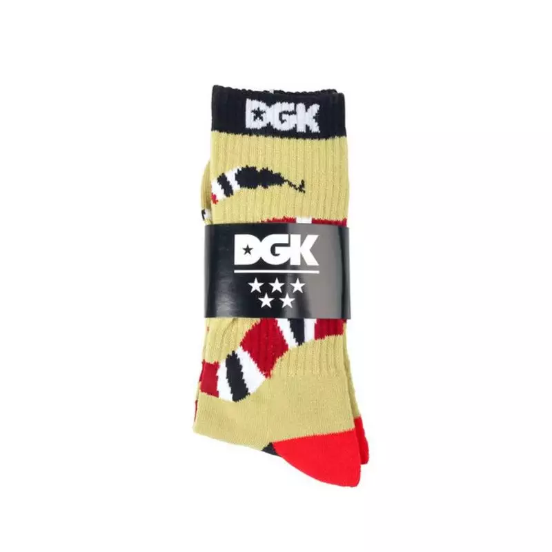 Chaussettes skate DGK SKATEBOARDS King Crew Beige