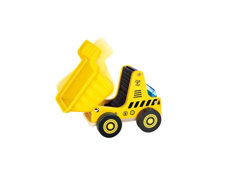 Hape Baustellenfahrzeug Kipplaster Kipplaster, der auf Baustellen viel Material anliefert und abtransportiert