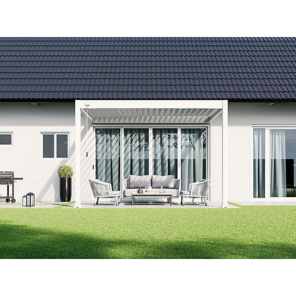 Orion Deluxe overkapping muur 300 x 360 cm wit