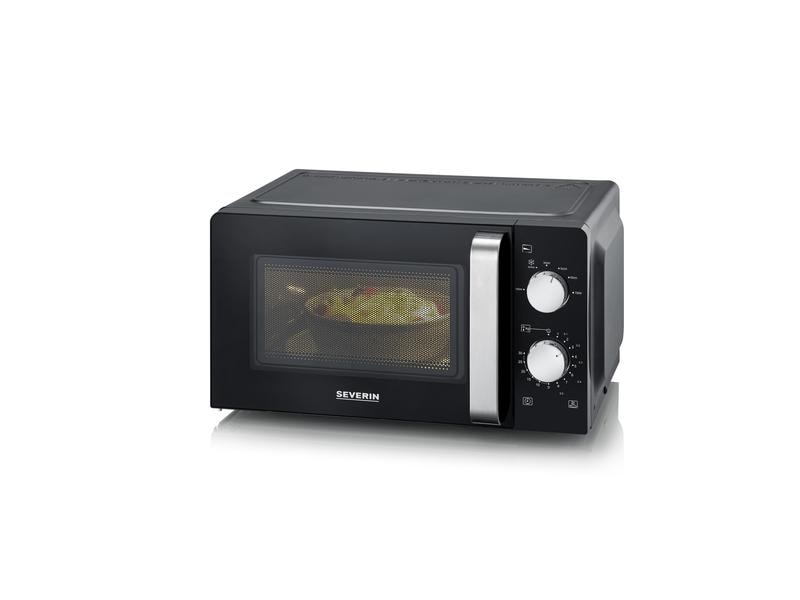 Severin Mikrowelle MW7886 Schwarz Mikrowelle mit einer Leistung von 700 Watt