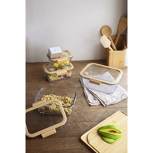 4 boîtes de conservation sous vide 460 ml, 800 ml, 1200 ml et 1900 ml