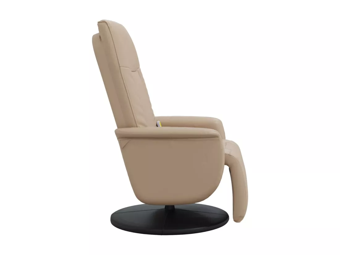 Fauteuil inclinable massant repose-pieds cappuccino