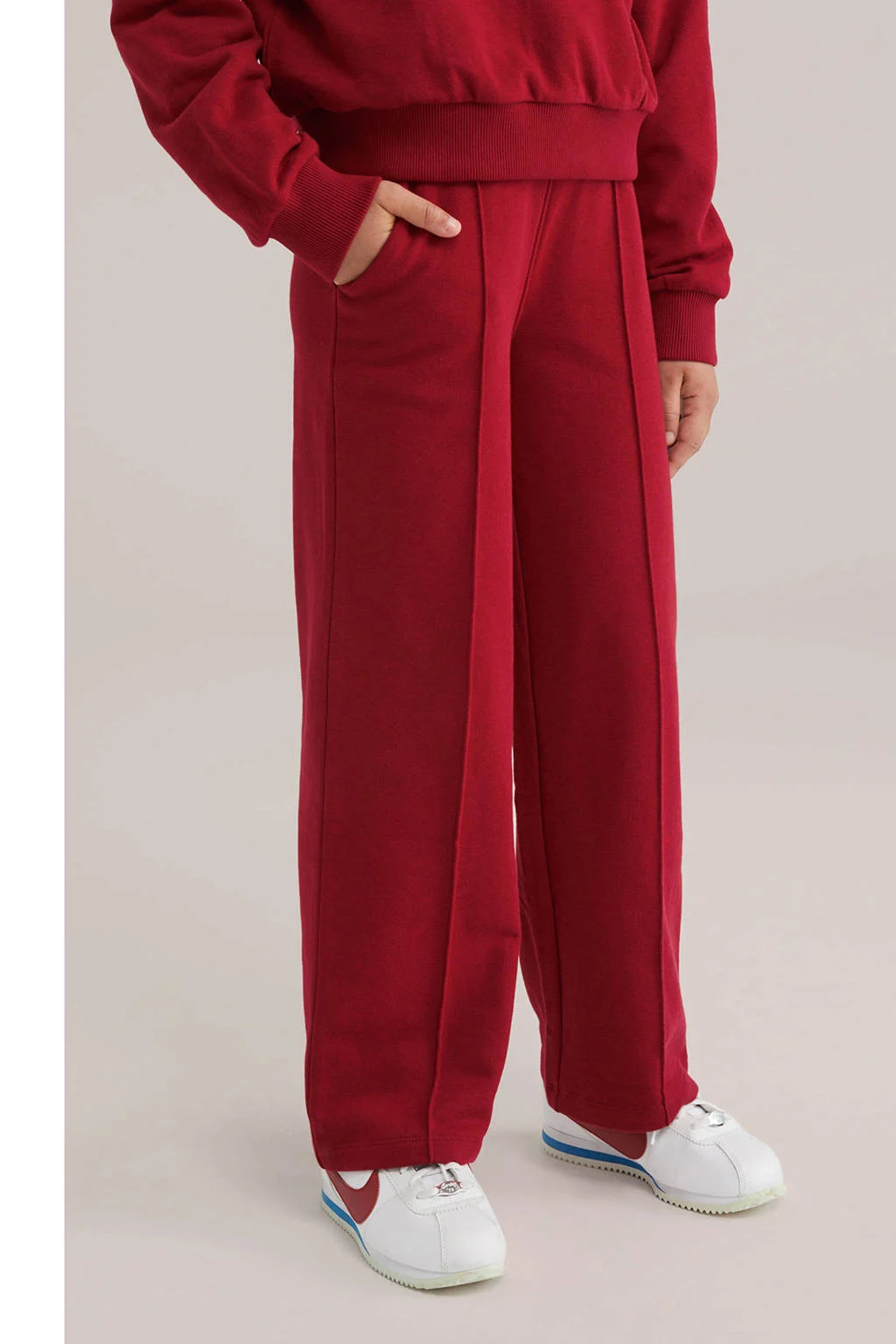 WE Fashion loose casual broek rood