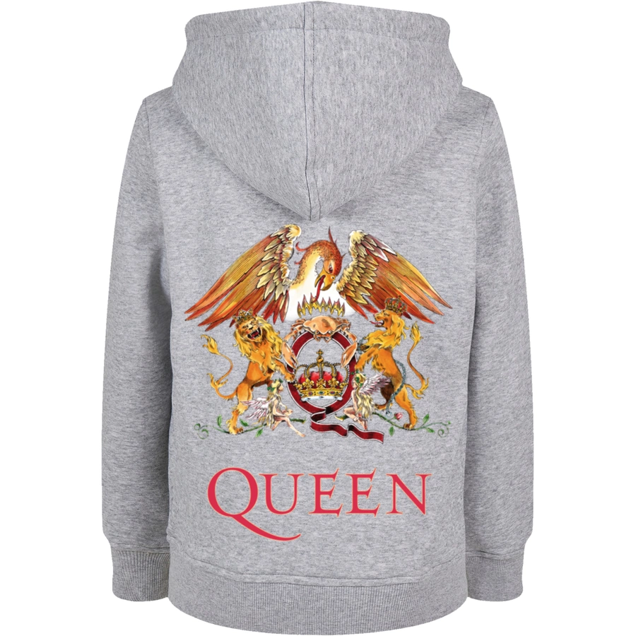 F4NT4STIC Basic Kids Hoodie Queen Classic Crest heathergrey