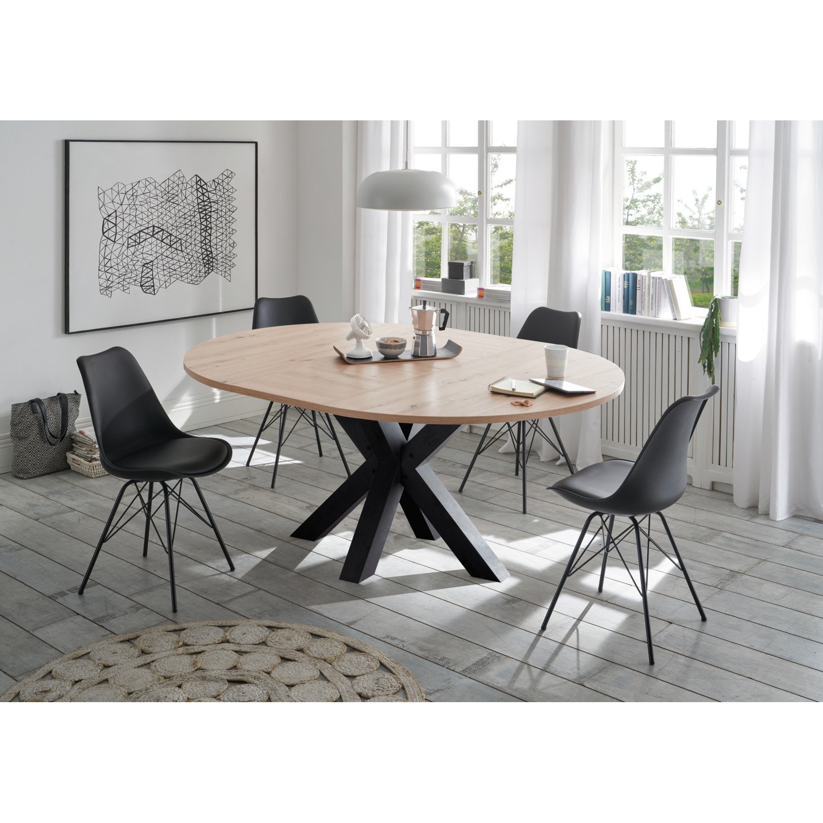 Tisch Ronny Dekor Asteiche 130/170 x 78 x 130 cm