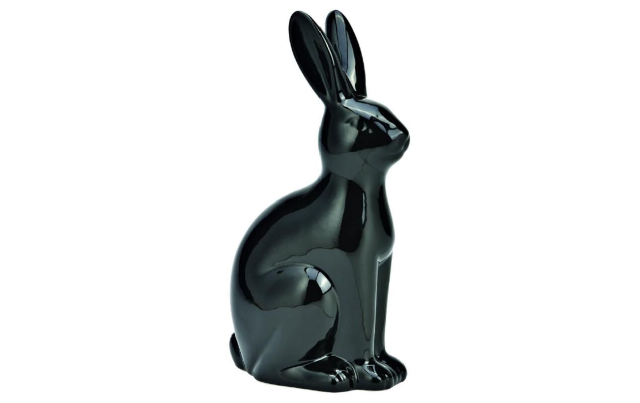 Hase 25 cm SchwarzOsterhase aus Keramik