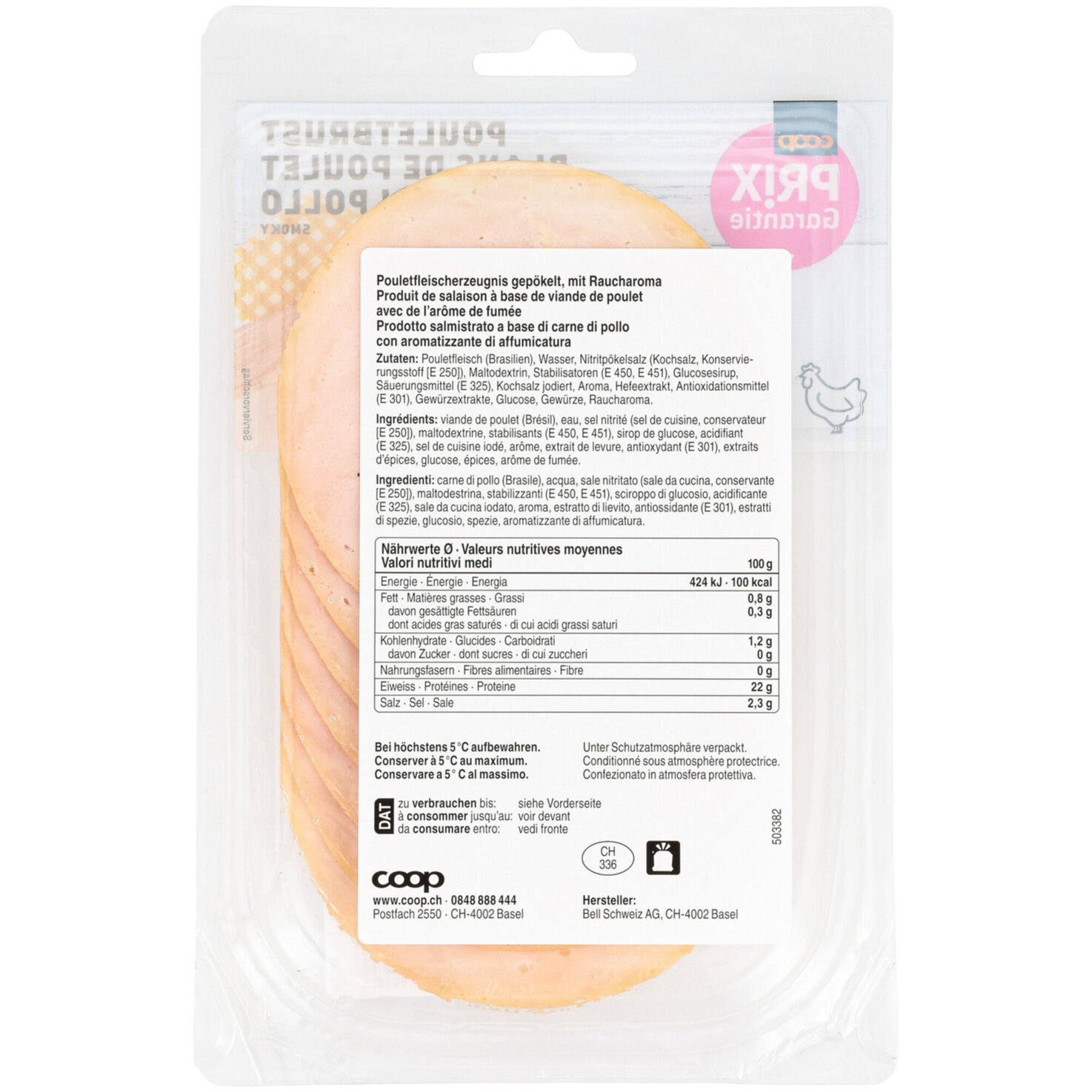 Prix Garantie Pouletbrust smoky ca. 100g