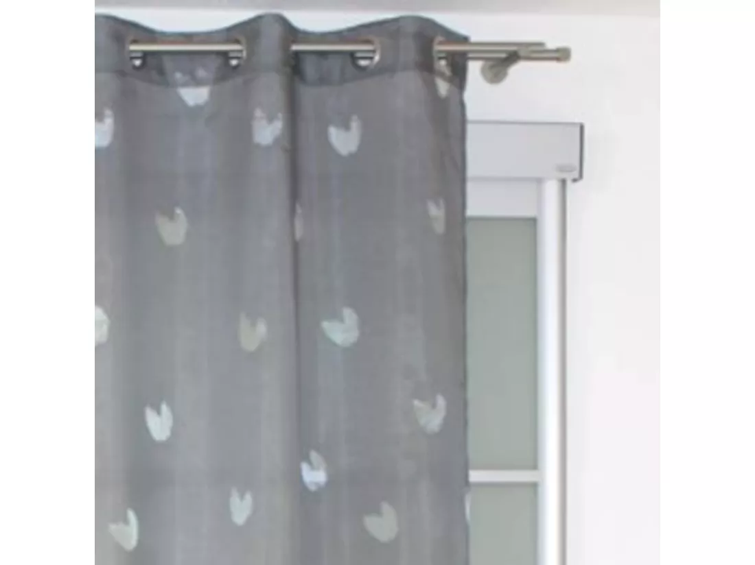 Voilage tulipe gris 140x240