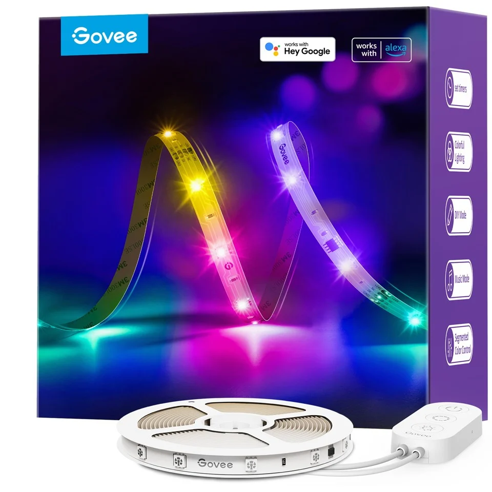 Govee RGBIC Basic Wi-Fi + Bluetooth LED-strips (10 meter)