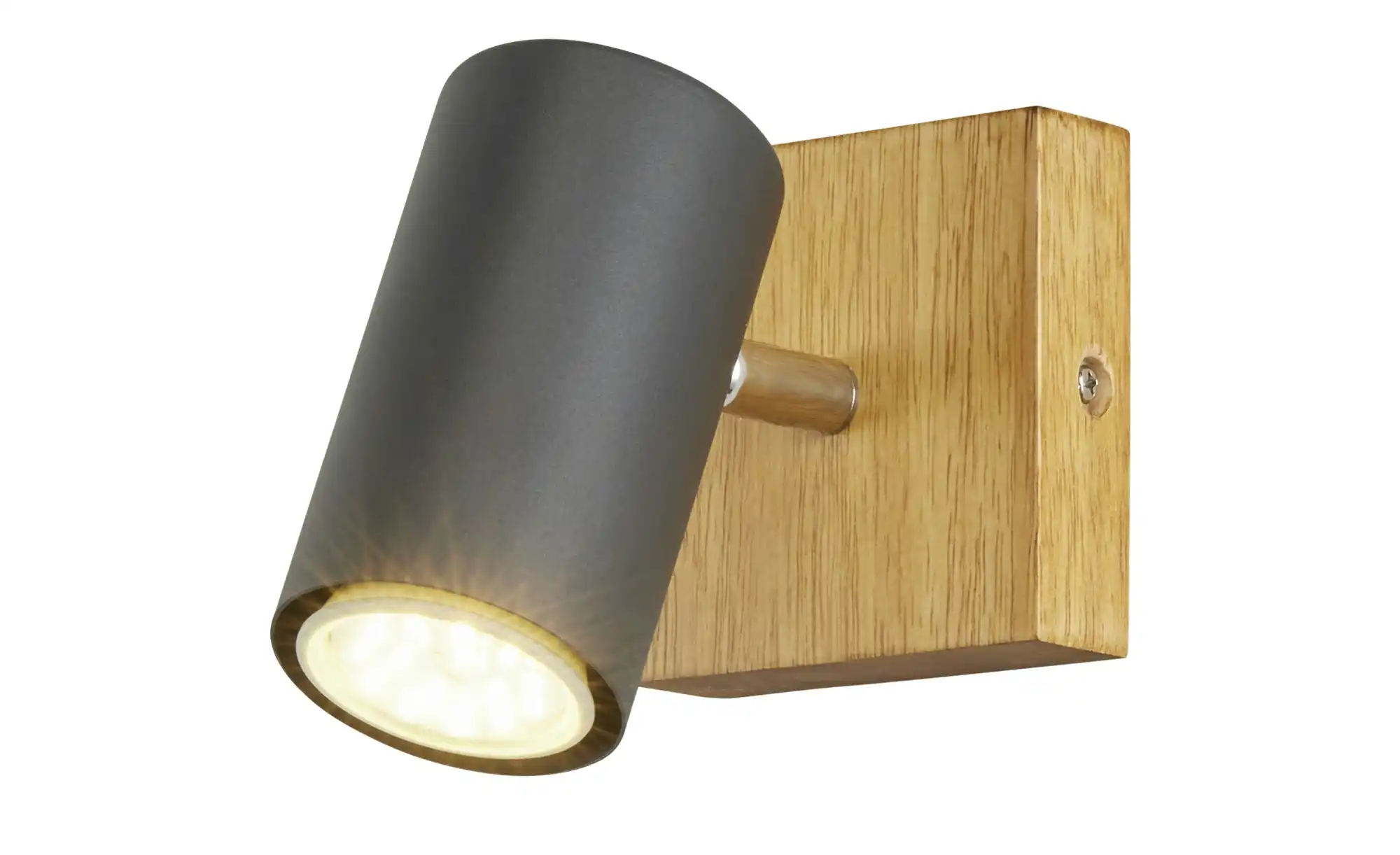 Trio Wand-/ Deckenspot, schwarz  / Eiche