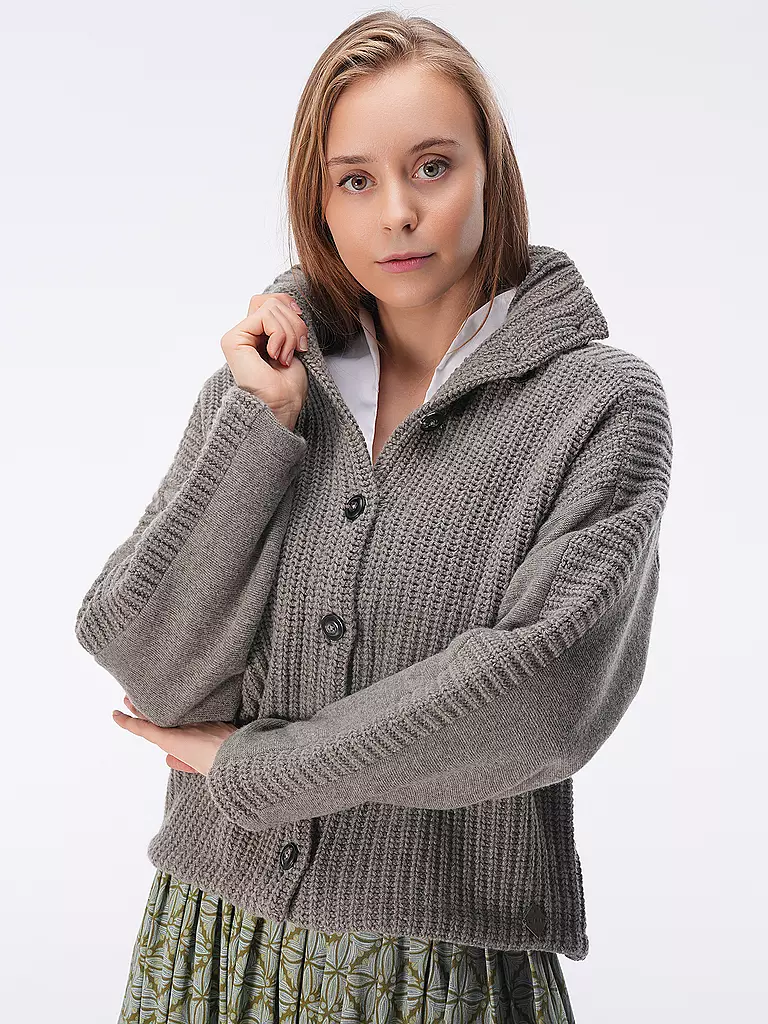 STAPF Strickjacke Relaxed Fit CATERINA grau