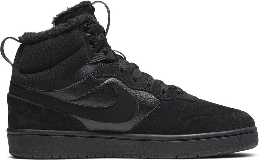 Nike Kids Zwarte Nike Hoge Sneaker Court Borough Mid Kids
