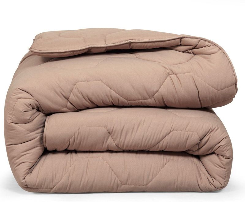 DoubleDry - 2 in 1 Dekbed - Taupe - Eenpersoons - Wasbaar Dekbed Zonder Overtrek - 140x200