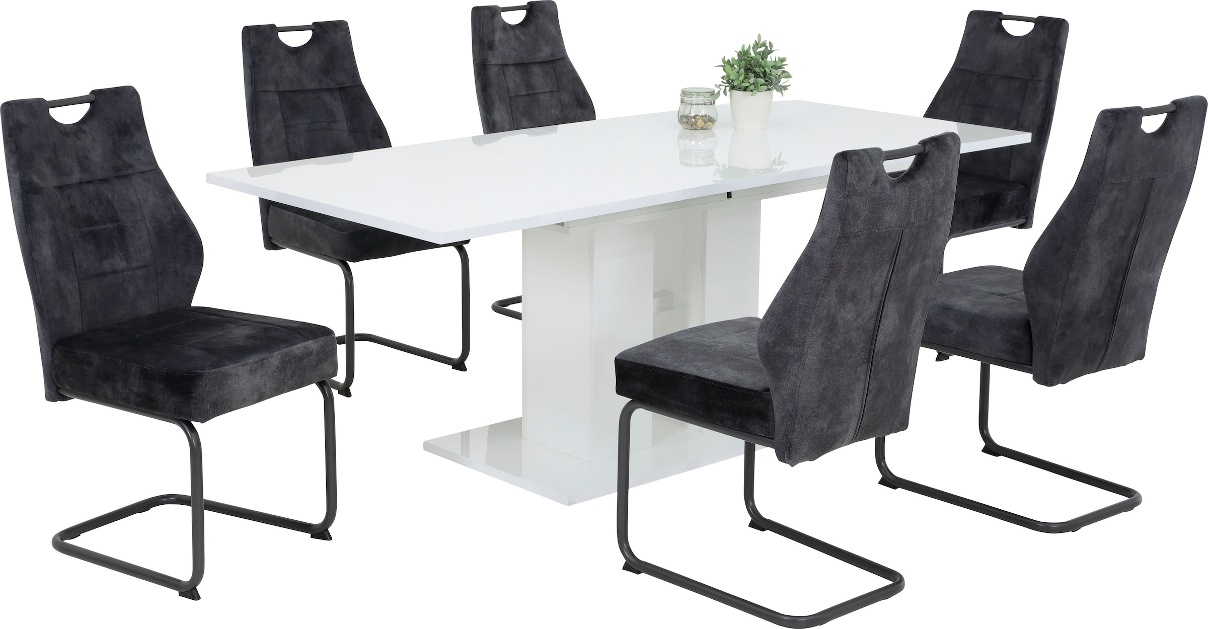 HELA Esszimmerstuhl »Linda S Schwingstuhl BESTSELLER« (Set) 1 Stk.mit Taschenfederkern Sitz, mit 140KG belastbar, Freischwinger