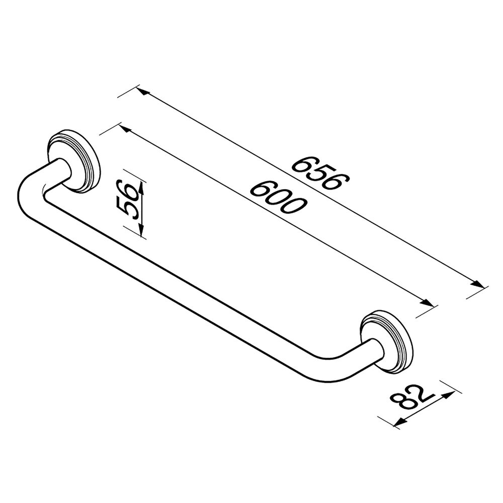 Geesa Naxos handdoekrek 65,6cm chroom