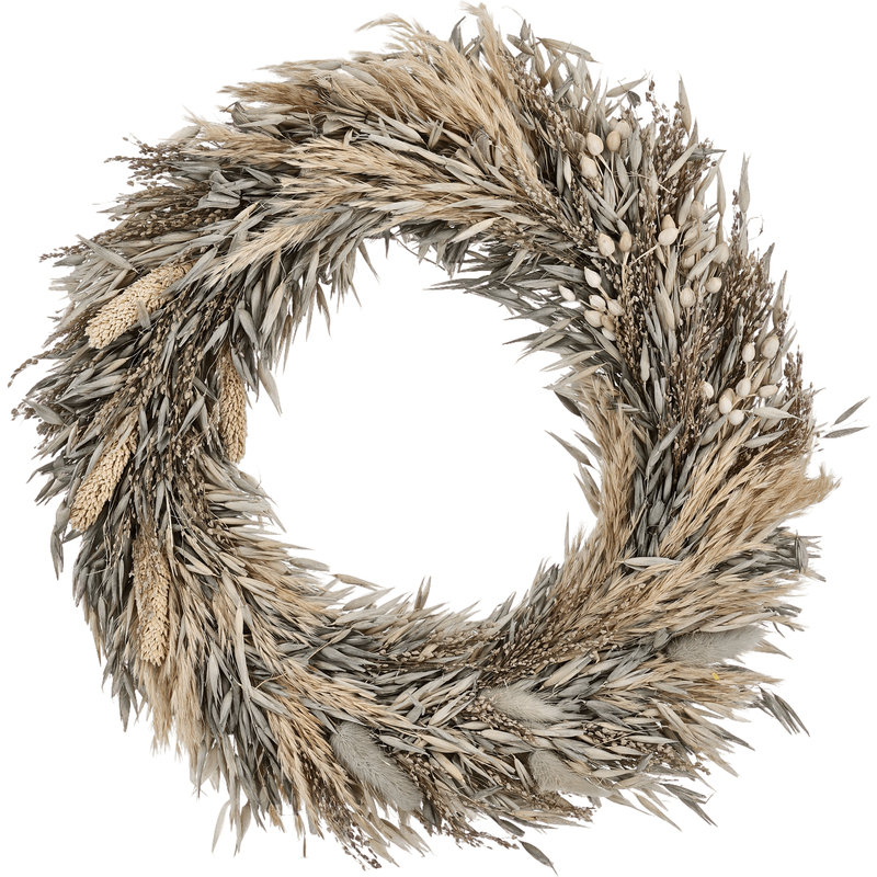 EGLO Trockenblumen-Kranz Minalin, Ø36 cm, beige