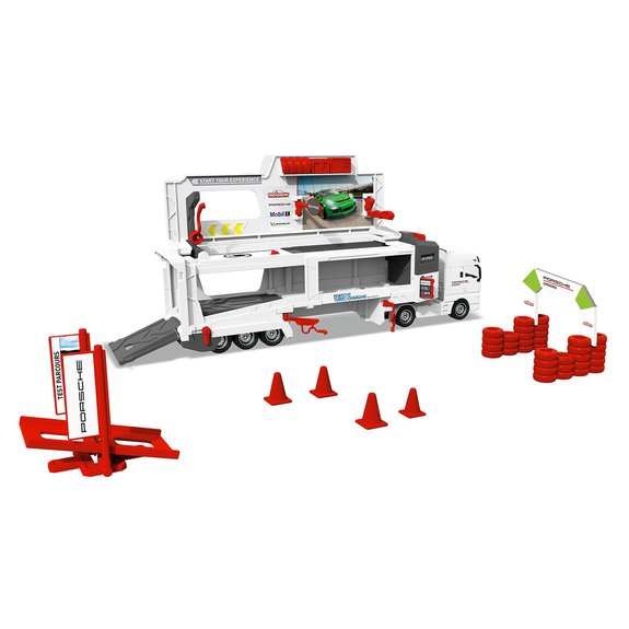 Majorette - Playset Camion Porsche + Véhicules