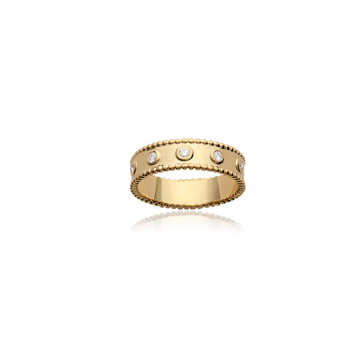 Bague plaqué or jaune CAMELIA - Bijoux Privés Discovery