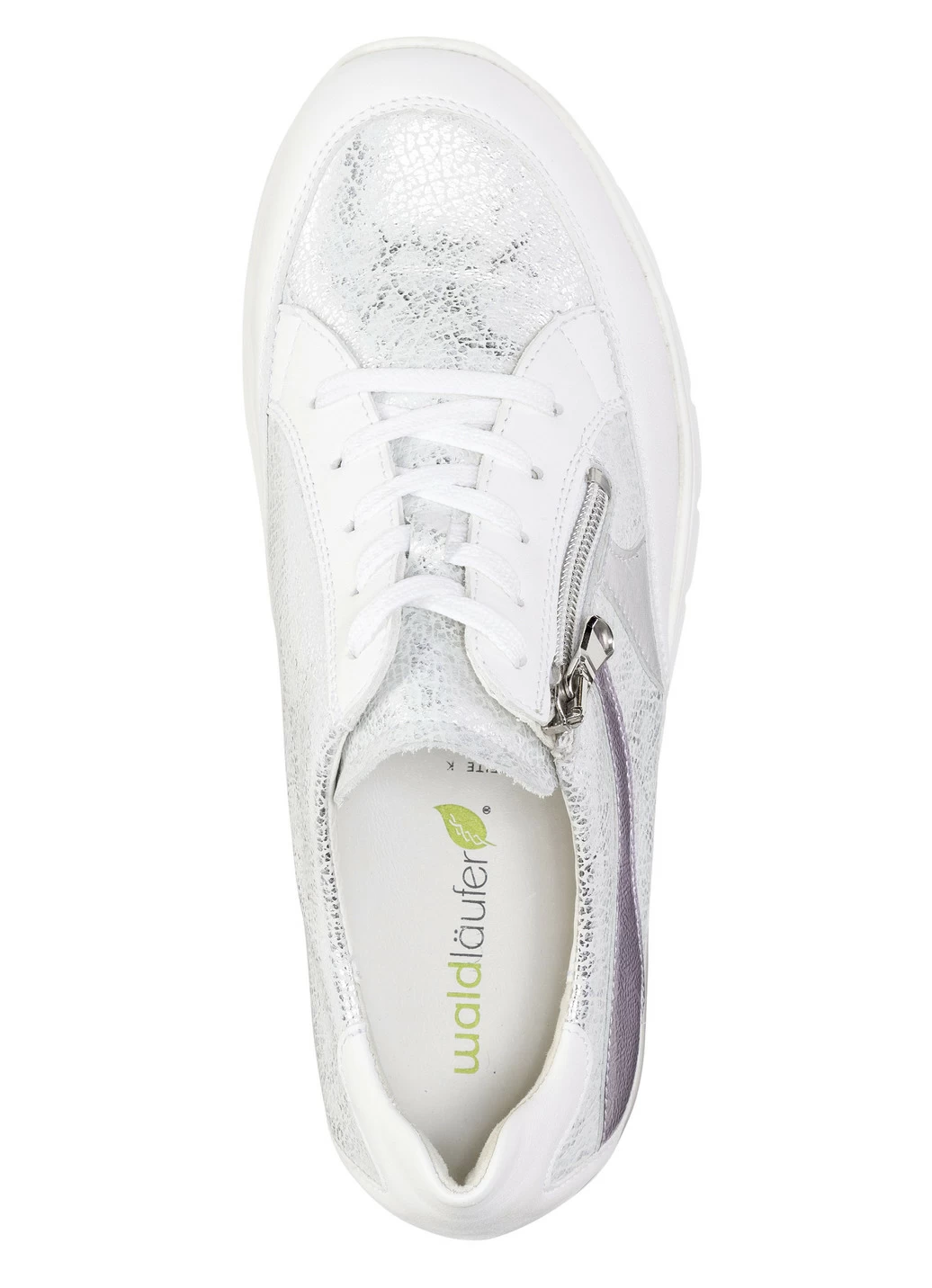 Waldläufer Schnür-Sneaker mit Metallic-Prägung